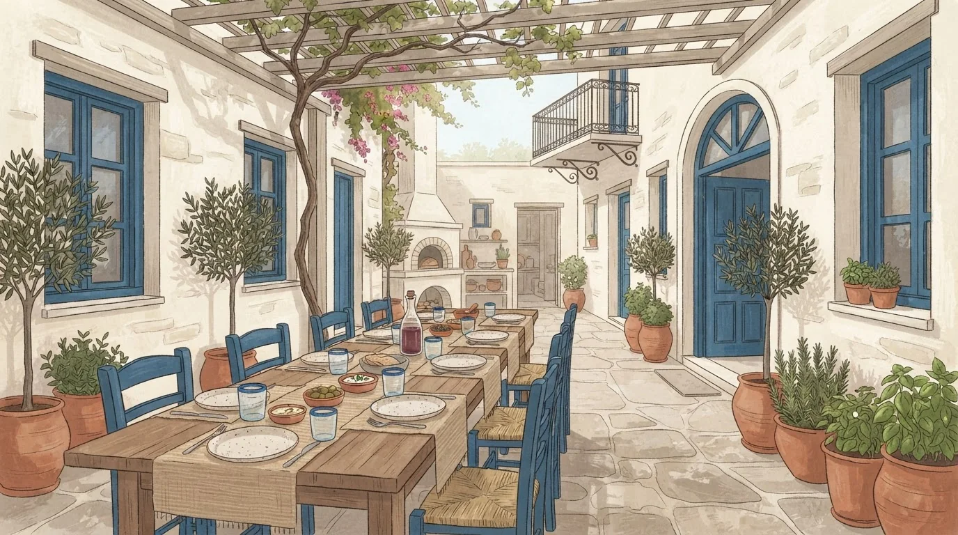 Illustrated venue setting: An anniversary lunch that leaves time to talk