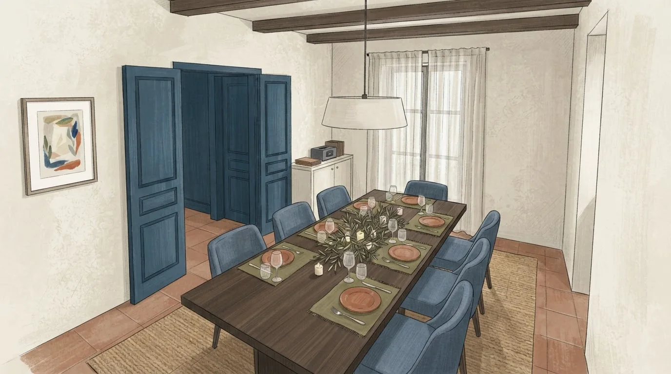 Illustrated venue setting: An Athens birthday dinner or a room of your own?