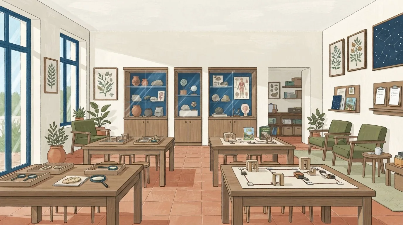 Illustrated venue setting: Science birthday parties: ask what each age group does