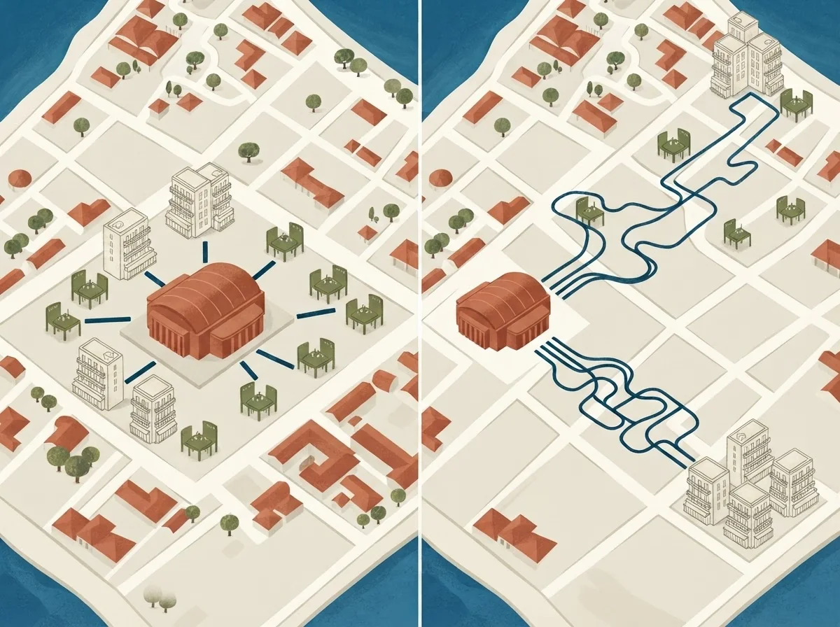 Planning illustration: Choose a Thessaloniki conference base around the programme